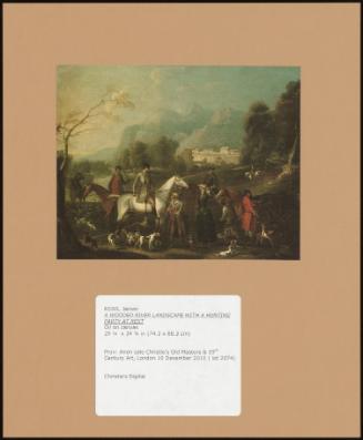 A Wooded River Landscape With A Hunting Party At Rest