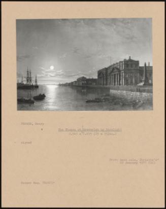 The Thames At Greenwich By Moonlight