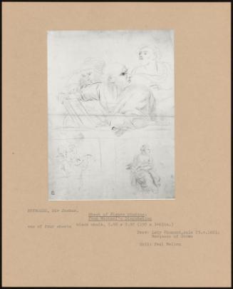 Sheet of Figure Studies: From Raphael's Disputation