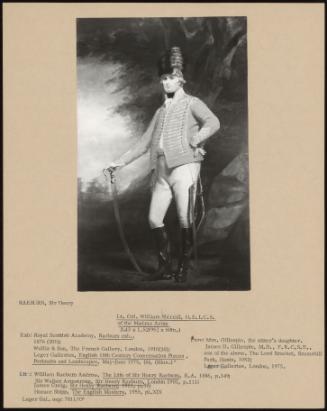 Lt. Col. William Shirriff, H.E.I.C.S. Of The Madras Army