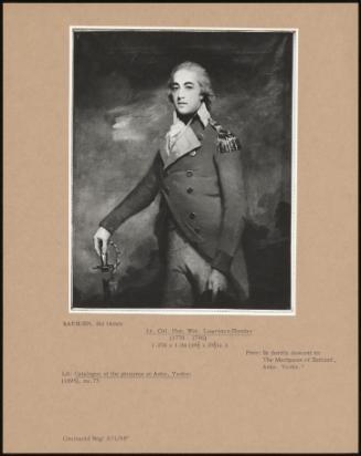 Lt. Col. Hon. Wm. Lawrence Dundas (1770 - 1796)