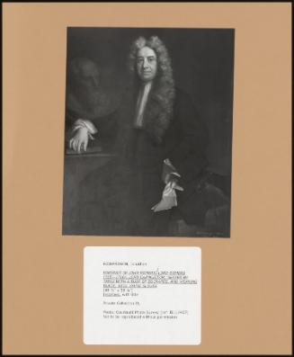 Portrait Of John Somers, Lord Somers (1651-1716), Lord Chancellor; Seated By Table With A Bust Of Socrates, And Wearing Black, With White Gloves