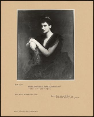 Marian, Daughter of James T. Chance, Esq.