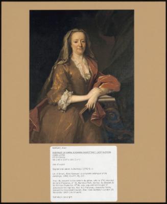 Portrait of Emma Susanna Vansittart, Lady Hudson (1681-1770)