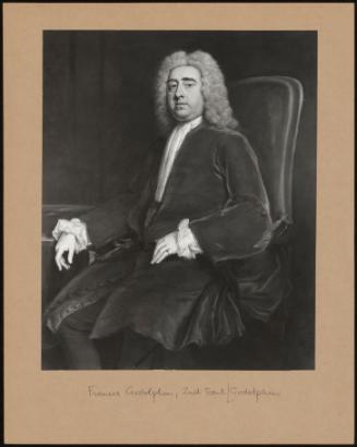 Portrait Of Francis Godolphin, 2nd Earl Of Godolphin. 3/4 Length In Brown Coat, Seated In Chair