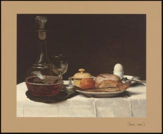 Still Life with Bread, a Kipper, an Egg and a Decanter of Ale