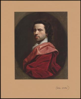 Self-Portrait In A Red Mantle, In A Feigned Oval