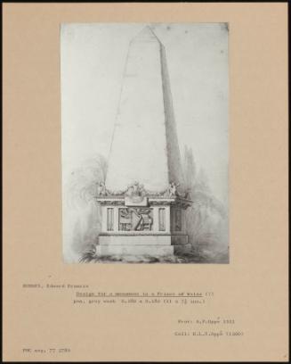 Design For A Monument To A Prince Of Wales (?)