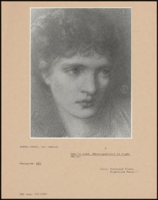 Girl's Head, Three-Quarters To Right.