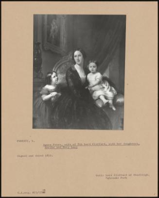 Agnes Petre, Wife Of 8th Lord Clifford, With Her Daughters, Bertha And Mary Lucy