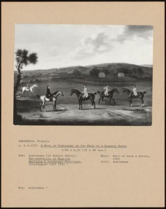 A Meet of Foxhounds in the Park of a Country House