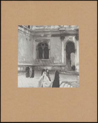 An Inner Courtyard Of La Senola Di San Rocco, Venice