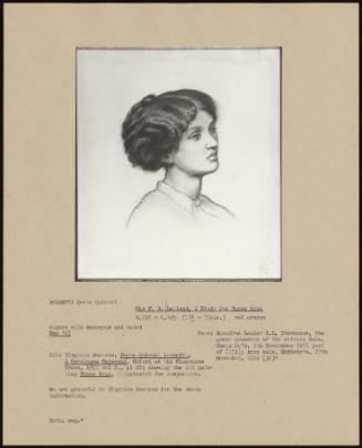 Mrs. F.R. Leyland, A Study For Monna Rosa