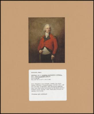 Portrait Of Lt. General Alexander Campbell, M. P., Three - Quarter- Length