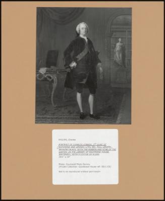 Portrait Of Charles Lennox, 2nd Duke Of Richmond And Lennox (1701-50), Full-Length, Wearing Black, With The Ribbon And Star Of The Garter; In The Library Of Richmond House, Whitehall, With A Statue Of Flora