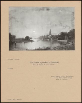 The Thames At Marlow By Moonlight