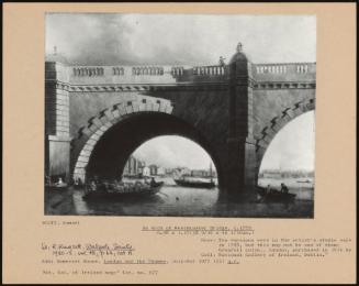 An Arch Of Westminster Bridge, C. 1755