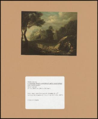 A Wooded River Landscape With Shepherds And Their Flock