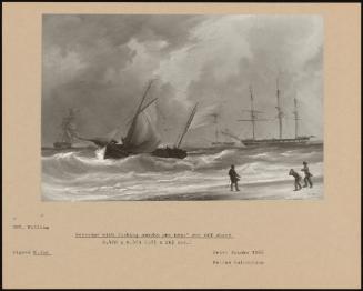 Seascape With Fishing Smacks And Meno' War Off Shore