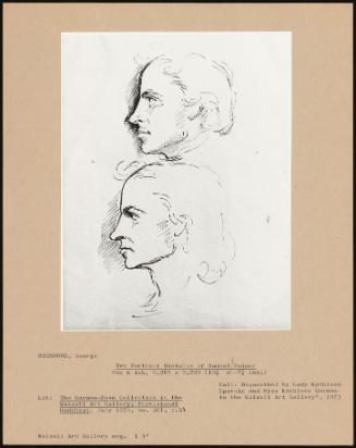 Two Portrait Sketches Of Samuel Palmer