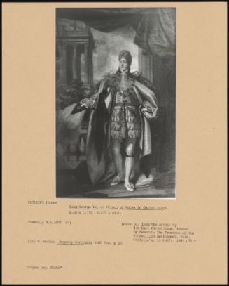 King George Iv, As Prince Of Wales In Garter Robes