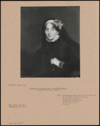 Portrait Of A Lady, Said To Be Mrs Hutchins