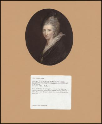 Portrait Of Hester Lynch Thrale (1741-1821) Nee Salusbury, In Black Mourning Dress And Hat