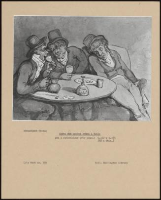 Three Men Seated Round A Table