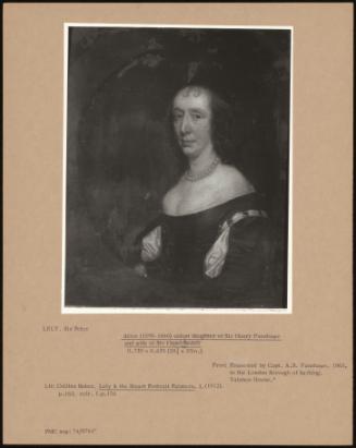 Alice (1598-1666) Eldest Daughter Of Sir Henry Fanshawe And Wife Of Sir Capel Bedell