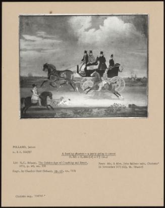 A Hunting Phaeton - A Party Going To Cover