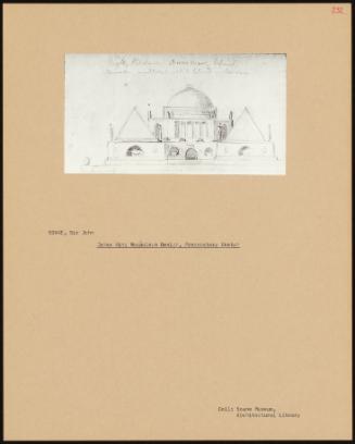 James King Mausoleum Design, Preparatory Sketch