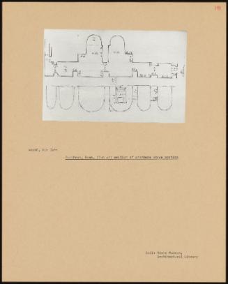 Pantheon, Rome, Plan And Section Of Chambers Above Portico