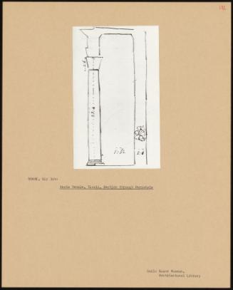 Vesta Temple, Tivoli, Section Through Peristyle