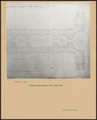 Triumphal Bridge Design, Plan, Right Half