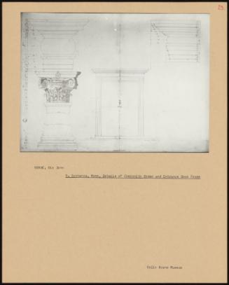 S Costanza, Rome, details Of Composits Order And Entrance Door Frame