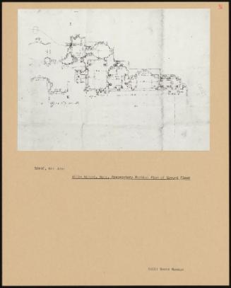 Villa Albani, Rome, Preparatory Partial Plan Of Ground Floor