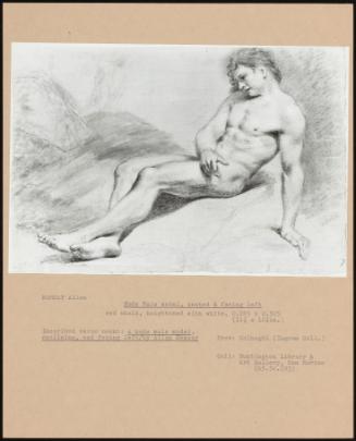 Nude Male Model, Seated and Facing Left