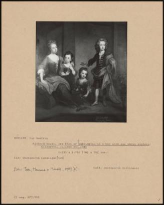 Richard Boyle, 3rd Earl Of Burlington As A Boy With His Three Sisters- Elizabeth, Juliana And Jame