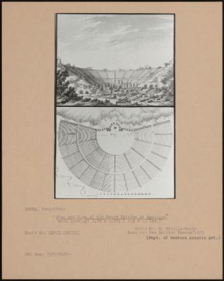 plan And View Of The Grand Theatre At Laodicea