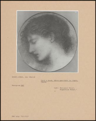 Girl's Head, Three-Quarters To Right.