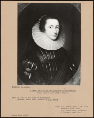 A Lady, Said To Be The Countess Of Southampton