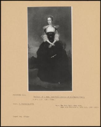 Portrait Of A Lady, Said To Be A Member Of The Dundas Family