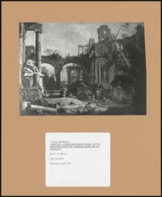 Capriccio; a Preacher Amidst Ruins, with a Headless Statue of a Seated Ruler and an Aqueduct