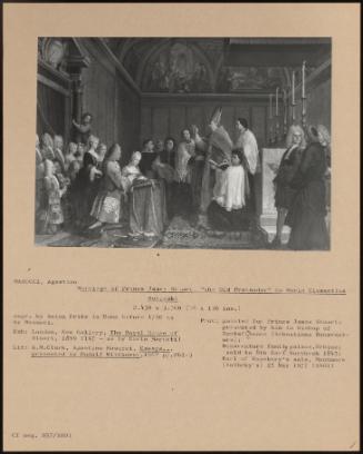 Marriage Of Prince James Stuart, The Old Pretender To Maria Clementina Sobieska