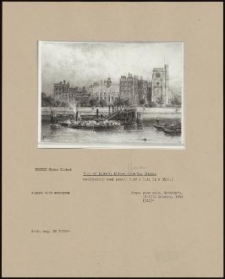 View Of Lambeth Palace London From The Thames