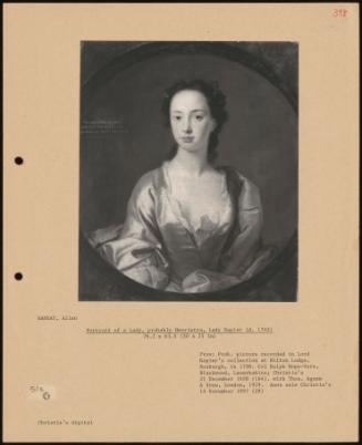 Portrait of a Lady, Probably Henrietta, Lady Napier (d. 1745)