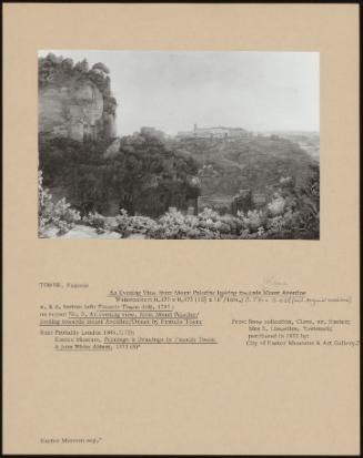 An Evening View From Mount Palatine Looking Towards Rome Mount Aventine