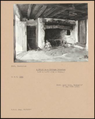 A Child In A Cottage Interior