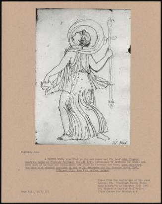 A Sketch Book, Inscribed On The End Paper And Fly Leaf John Flaxman Sculptor Began At Florence November The 4th 1787, Containing 78 Sketches In Pencil And Grey Wash Of Antique And Renaissance Sculpture In Florence And Rome, Some Inscribed, The Back With Various Invoices In Ink To Mr. Wedgwood And Mr. Deveare Dated 1788, 1789 And 1790, Bound In Vellum, Octavo