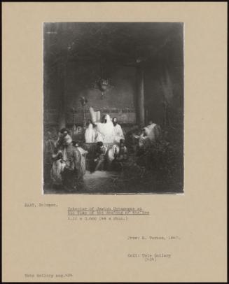 Interior Of Jewish Synagogue At The Time Of The Reading Of The Law